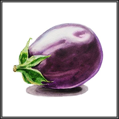 An Eggplant By Irina Sztukowski Fine Art Vegetable Painting