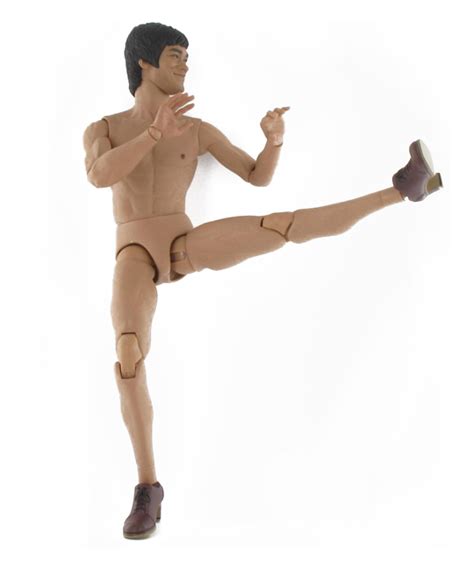 Bruce Lee Nude Body With 70 S Style Brown Shoes Hot Toys Machinegun