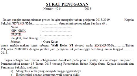 35 Contoh Surat Tugas Dinas Guru Kerja Perusahaan Dan Organisasi