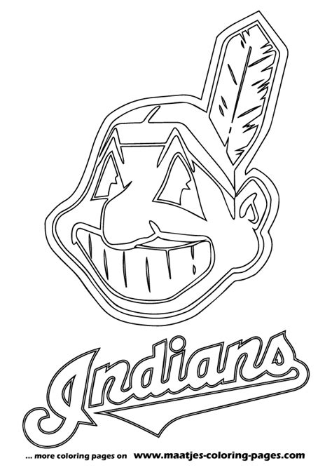 Coloring sheets of dolls, superheroes, cartoon characters. Cleveland Indians Logo Coloring Pages | Cleveland indians ...