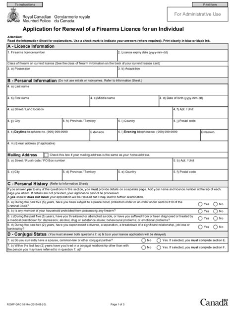 Firearms Licence Renewal Form Fill Out And Sign Online Dochub
