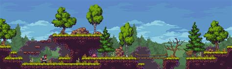 Fantasy Forest Pixel Art Tileset By Aamatniekss Fantasy Forest