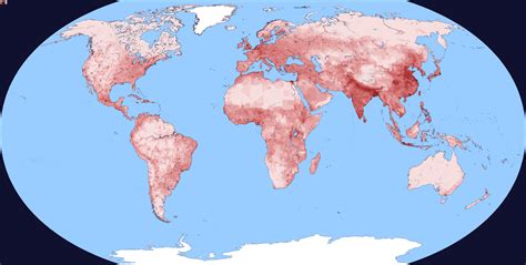 Population Density Map Of The World R Mapporn