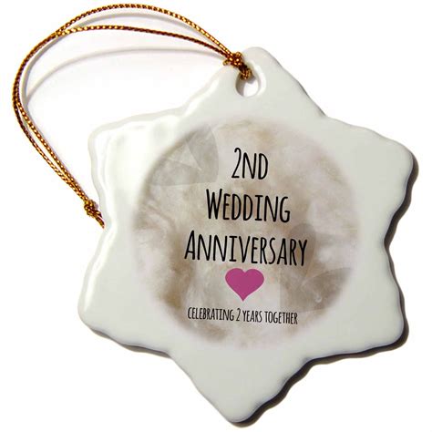 3drose 2nd Wedding Anniversary T Cotton Celebrating 2 Years