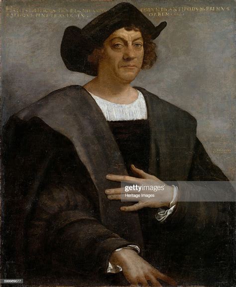 Portrait Of Christopher Columbus 1519 Found In The Collection Of