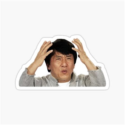 Jackie Chan Meme Sticker Sticker For Sale By Lionartdesign Redbubble