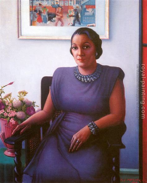 Portrait Of A Cultured Lady By Archibald J Jr Motley Oil Painting