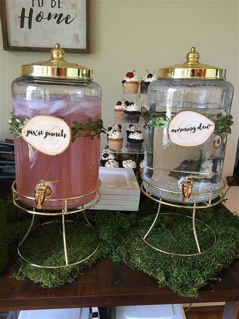 Pixie Hollow Enchanted Forest First Birthday Party Fairy Theme Drinks