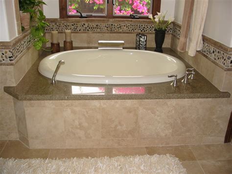 Travertine shower glass tile borders. Mix Polished Pebble Tile Bath Tub Border Wall - Modern ...