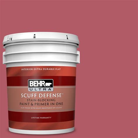 Behr Ultra 5 Gal 130d 5 Rhubarb Extra Durable Flat Interior Paint And
