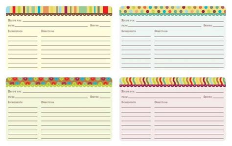 This free template for writing recipes has 32 pages. Free 3x5 recipe cards templates - multiplyillustration.com