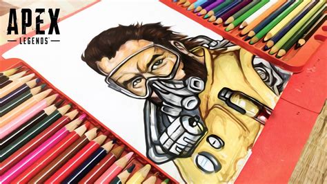 Drawing Caustic From Apex Legends Timelapse Youtube