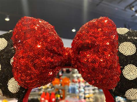 Photos New Redesigned Classic Sequined Minnie Mouse Ear Headband At