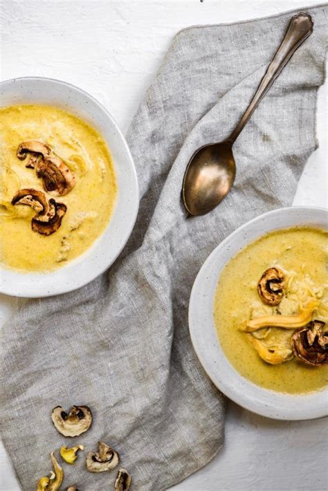 Cream Of Cashew Soup With Mushroom And Parmesan Well Yum Recipe