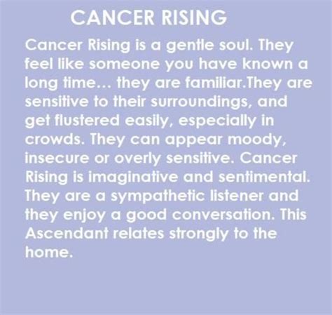 Also, he looks for a partner who believes in her own abilities. Cancer Ascendant rising sign | talented tauremini | Pinterest