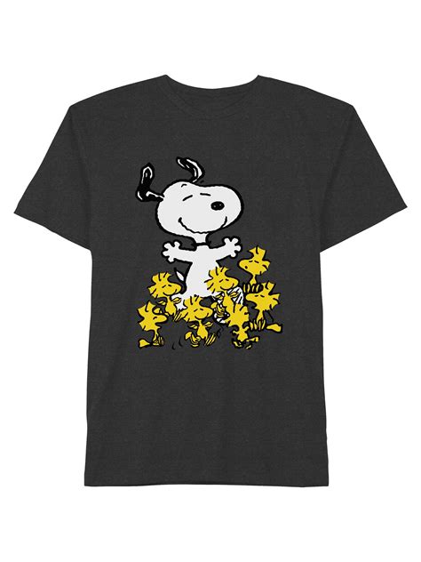 Happy Snoopy Peanuts Men S And Big Men S Graphic T Shirt Walmart Com