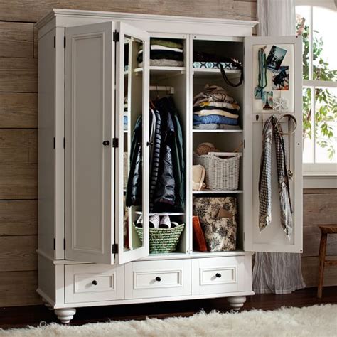 Inside pottery barn teen where a trap door is located but it is unknown if the portion of the floor is the specific unprotected trap door where she fell. Chelsea Armoire | Pottery Barn Teen
