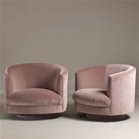 Dalia pink swivel task chair. A Pair of 1960s Swivel Tub Chairs. (Hannasroom.com ...