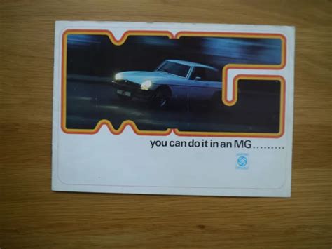 Mg Car Range Midget Mgb Mgb Gt And Mgb Gt V Brochure