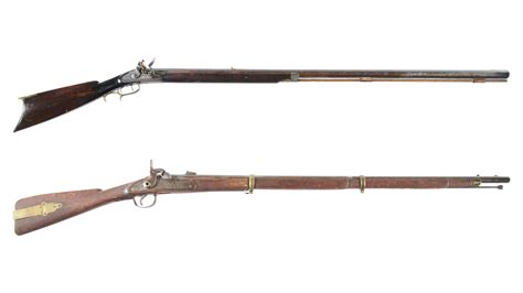 Two Muzzle Loading Rifles Rock Island Auction
