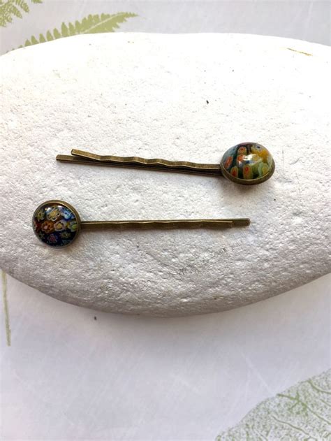 Bronze Hair Grips Colourful Hair Accessories By Marieappleyarddesign On Etsy Bobbypins