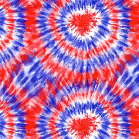 4th Of July Seamless Pattern Red White And Blue Tie Dye Etsy