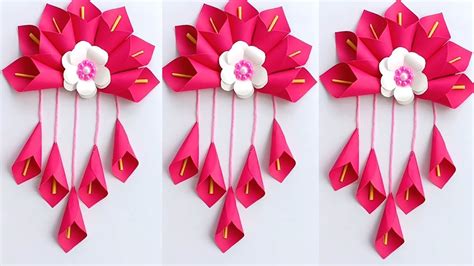 diy simple home decor wall decoration hanging flower paper craft ideas paper craft homedaydreams
