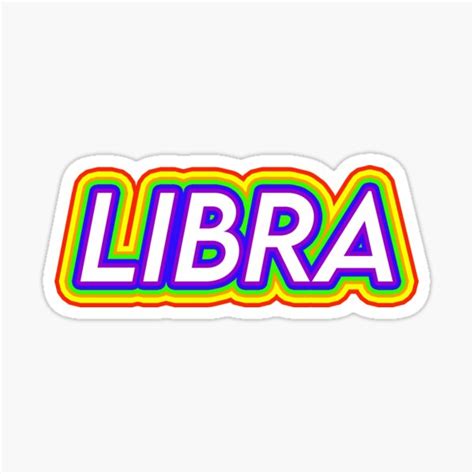 Libra Rainbow Aura By Gabyiscool Sticker By Gabyiscool Redbubble