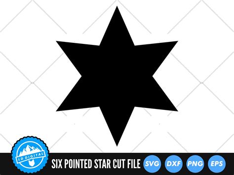 Zes Puntige Ster SVG Files Star SVG Cut Files Star Etsy Nederland