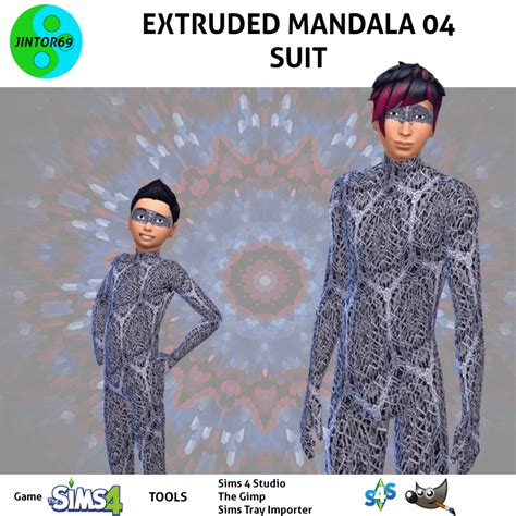 Extruded Mandala 04 Symbiote Costume Tights For Sims 4 Sims4