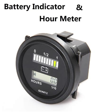 12v 24v 36v 48v 72v Led Battery State Charge Indicator Meter With Hour