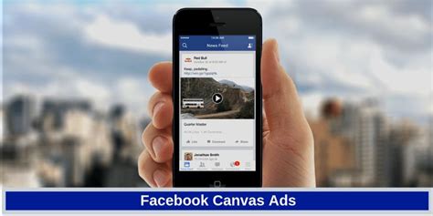 Someone Is Holding Up Their Cell Phone To Show The Facebook Canvas Ads