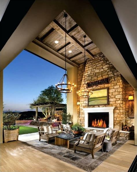 √√ Indoor Outdoor Fireplace Home Interior Exterior Decor And Design Ideas