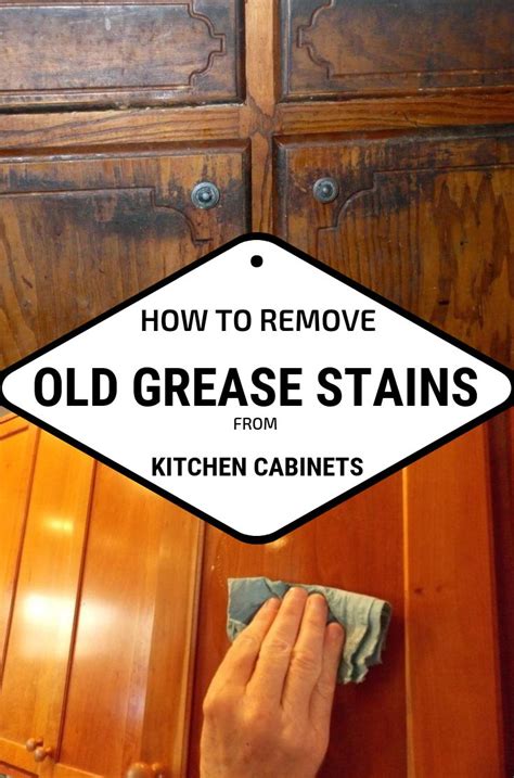 Apply baking soda again on the same cloth, and rub gently the stubborn stains, especially the stained ones. How To Remove Old Grease Stains From Kitchen Cabinets ...