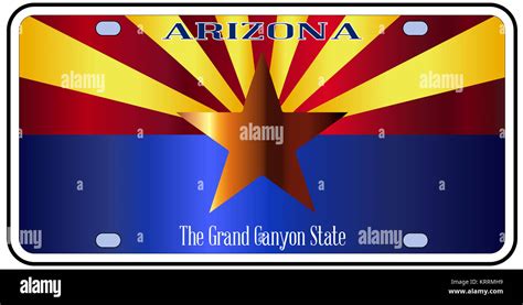 Arizona State License Plate Flag Stock Photo Alamy