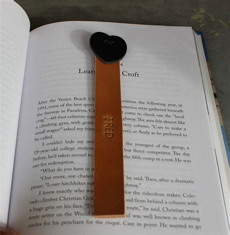 custom leather bookmark personalized leather bookmark custom etsy