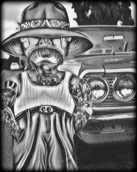 Old School Chicano Drawings Chicano Art Tattoos Cholo