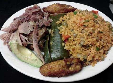 Puerto Rican Christmas Traditional Dish Arroz Con Gandules Pulled