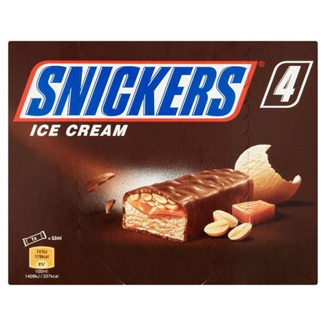 Snickers Ice Cream 4 X 53ml 192g Half Price £1 At Iceland