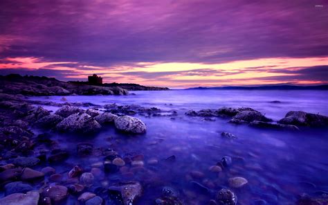 Amazing Purple Sunset Wallpaper Beach Wallpapers 44935