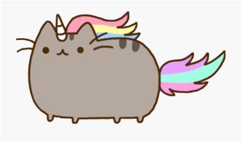 Unicorn Pusheen Kawaii Cute Rainbow Horn Sticker Unicorn