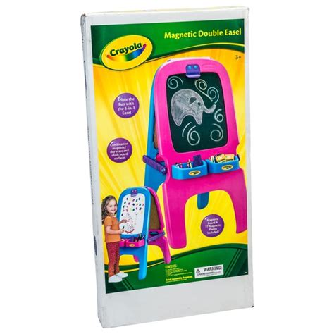 Crayola Pink Magnetic Double Easel Desk Easels And Storage Uk