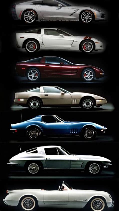 Seven Generations Of Corvettes Corvette Chevrolet Corvette Super Cars