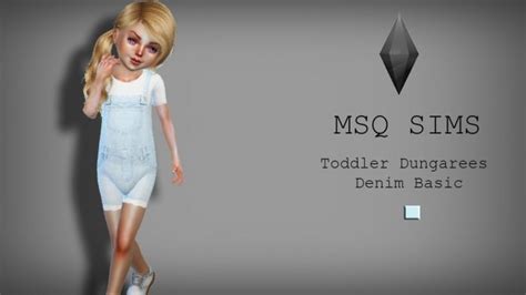 Toddler Dungarees Denim Basic At Msq Sims Sims 4 Updates