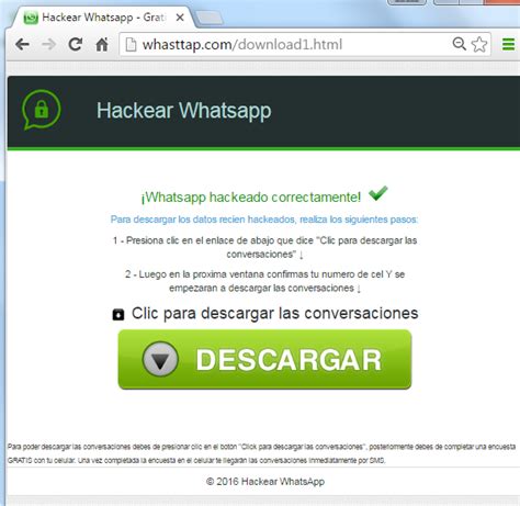 ¿quieres “hackear Whatsapp” Hacer Clic No Te Permitirá Leer