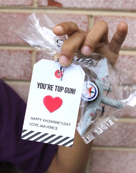 Youre Top Gun Valentines Favor Tag Punny Valentines Classroom