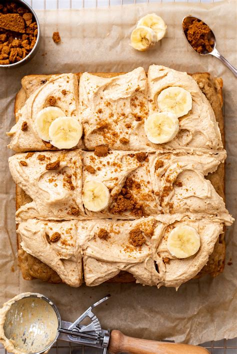 One Bowl Easy Vegan Banana Snack Cake With Peanut Butter Frosting No