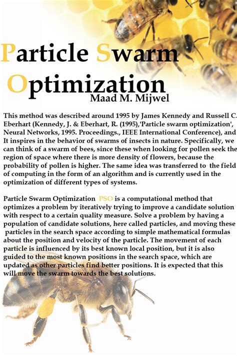Fundamentals of computational the interdisciplinary nature of this field will make fundamentals of computational swarm intelligence an essential resource for readers with diverse backgrounds. (PDF) Particle Swarm Optimization poster