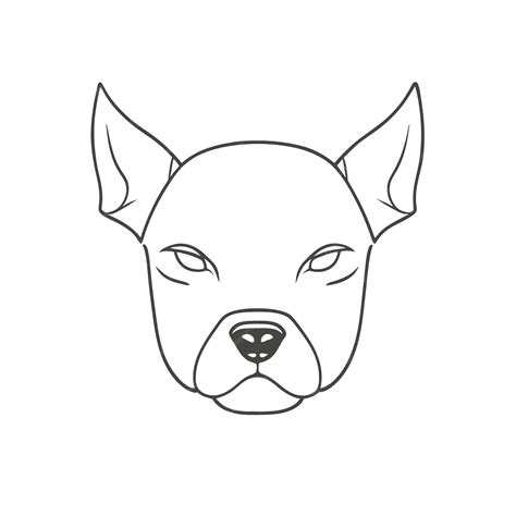 Premium Vector Dog Face Vector Illustration Line Art