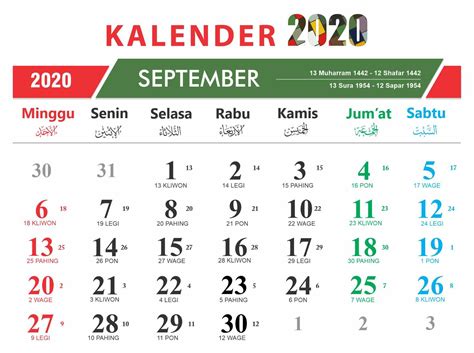 Calendar September 2021 Indonesia Printable Calendar 2023
